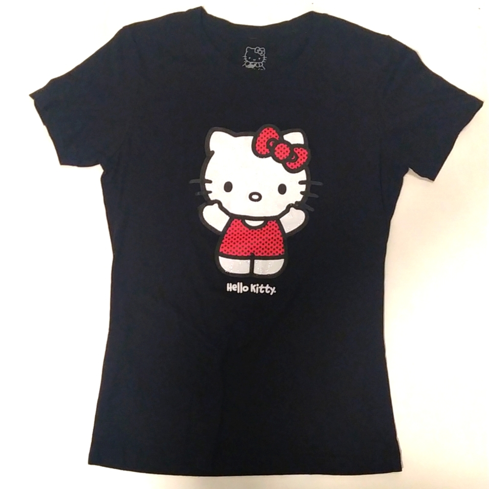 Hello Kitty black women's tshirts